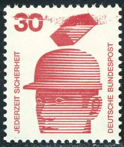 698 Accident 30 p. - Marque de rouleau, couleur fortement lubrifiée, **