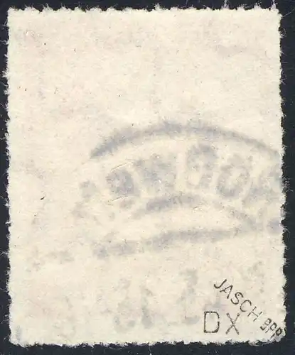 119DX Ziffer 12 Pf. Postmeistertrennung Roßwein, gestempelt geprüft Jasch BPP