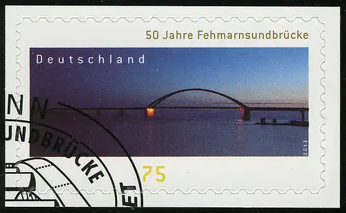 3003 Fehmarnsundbrücke, SELBSTKLEBEND, auf neutraler Folie, O