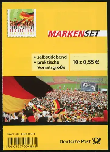 88II MH Fußball begeistert Deutschland 2012 - großes Bild auf 1. Deckelseite, **