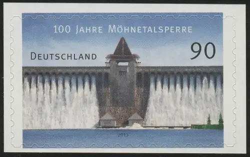 3009 Möhnetalsperre, SELBSTKLEBEND auf neutraler Folie, postfrisch **