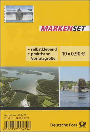 FB 30 Bloc de möhnettal, feuille de 10 x 3009, première utilisation de la feuille Bonn