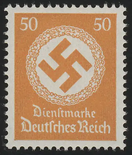 143 Behördendienst 50 Pf., Wz.4, ** - schwach geriffelte Gummierung