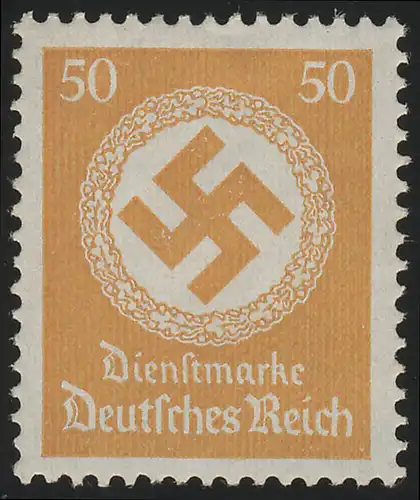 143 Service administratif 50 pf., Wz.4, ** - orange clair, fortement friffeté