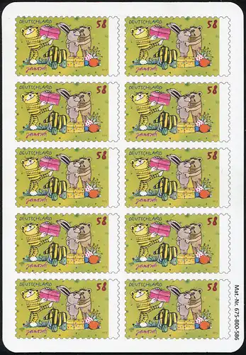 FB 28 Janosch: Pâques, feuille feuille en plastique avec coins ronds