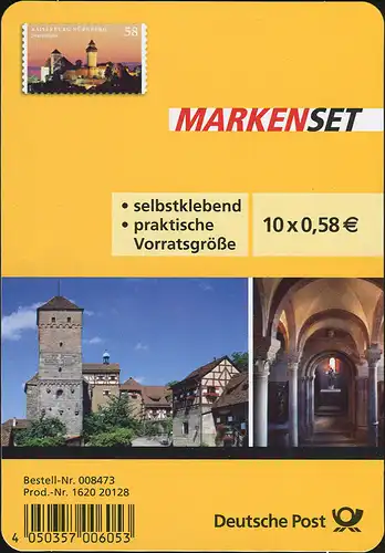 FB 25 Kaiserburg Nuremberg, feuille feuille en plastique avec coins ronds