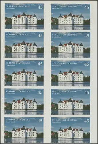 FB 31 Château de Fortunesburg, feuille de 10 x 3016, **