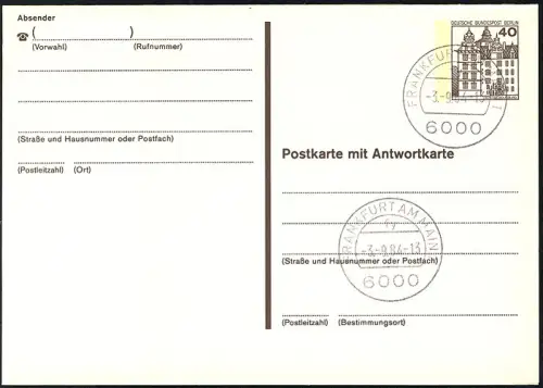 P 124 II - BuS 40/40 Pf Letterset VS-O Frankfurt/Main