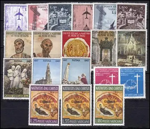 517-535 Vatikan-Jahrgang 1967 komplett, postfrisch