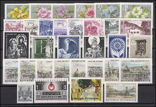 1145-1176 Autriche-Niveau 1964 complet, frais de port