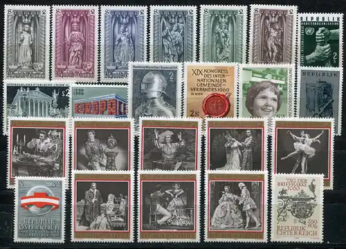 1284-1319 Autriche-Janvier 1969 complet, frais de port