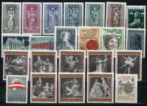 1284-1319 Autriche-Janvier 1969 complet, frais de port