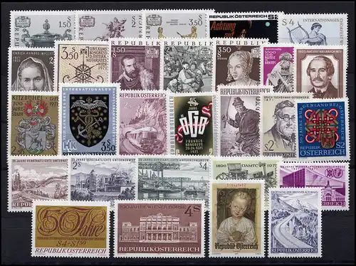 1353-1380 Autriche-Niveau de 1971 complet, frais de port