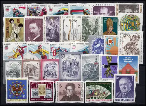 1474-1505 Autriche-Niveau 1975 complet, frais de port