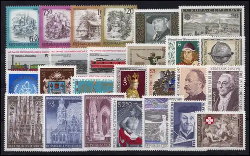 1540-1565 Autriche-Janvier 1977 complet, frais de port