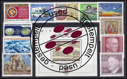 1664-1694 Österreich-Jahrgang 1981 komplett, gestempelt