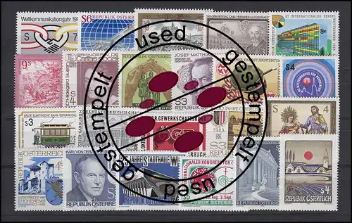 1728-1762 Österreich-Jahrgang 1983 komplett, gestempelt