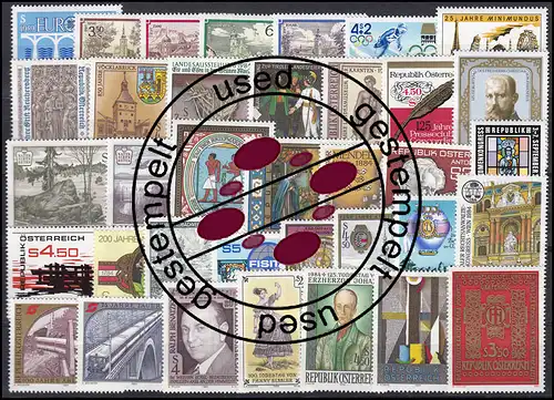 1763-1798 Autriche-Niveau 1984 complet, cacheté