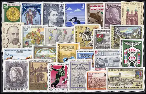 1799-1835 Autriche-Janvier 1985 complet, frais de port