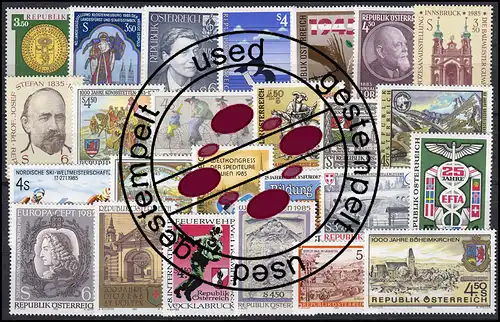 1799-1835 Österreich-Jahrgang 1985 komplett, gestempelt