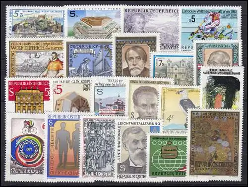1873-1908 Österreich-Jahrgang 1987 komplett, postfrisch
