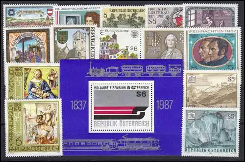 1873-1908 Österreich-Jahrgang 1987 komplett, postfrisch