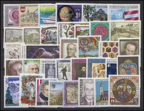 1978-2012 Österreich-Jahrgang 1990 komplett, postfrisch