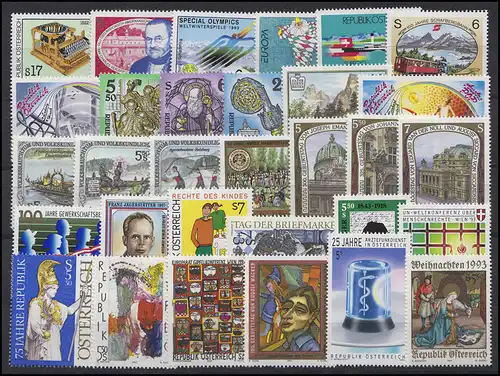 2084-2114 Autriche-Janvier 1993 complet, frais de port