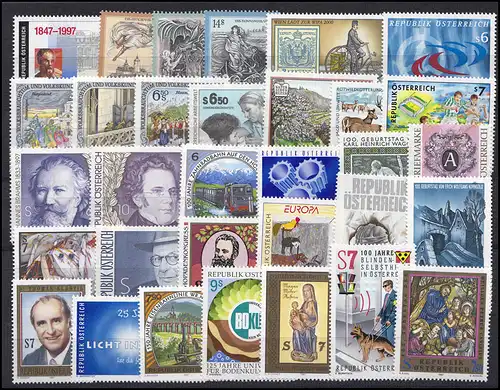 2208-2239 Autriche-Janvier 1997 complet, frais de port