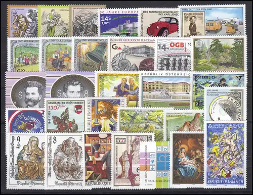 2272-2301 Autriche-Janvier 1999 complet, frais de port