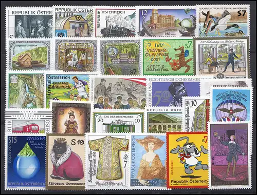 2336-2362 Autriche-Janvier 2001 complet, frais de port **