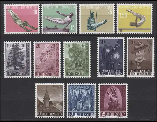 353-364 Liechtenstein-Jahrgang 1957 komplett, postfrisch