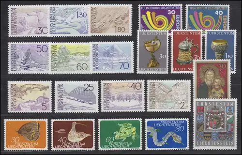 570-599 Liechtenstein millésime 1973 complet, frais de port