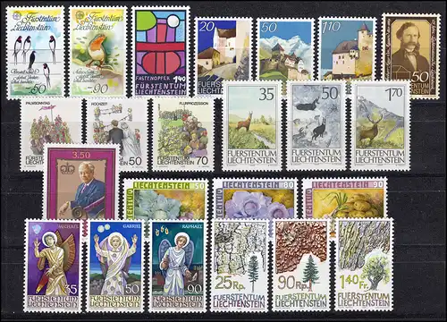 893-915 Liechtenstein Jahrgang 1986 komplett, postfrisch
