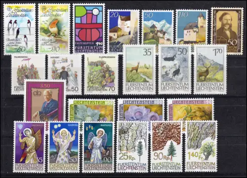 893-915 Liechtenstein année complète 1986, frais de port