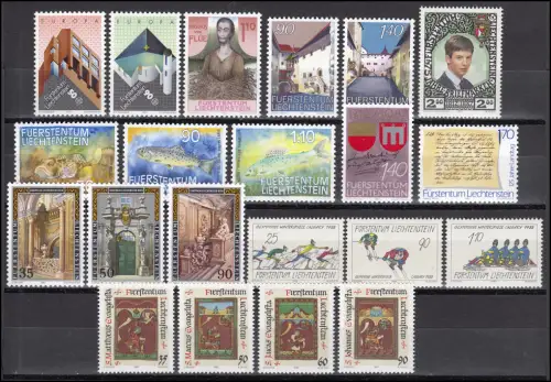 916-936 Liechtenstein année 1987 complète, frais de port