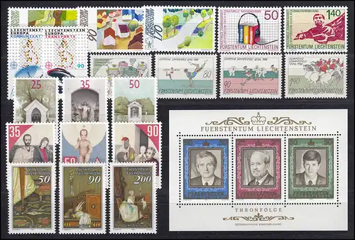 937-959 Liechtenstein Jahrgang 1988 komplett, postfrisch