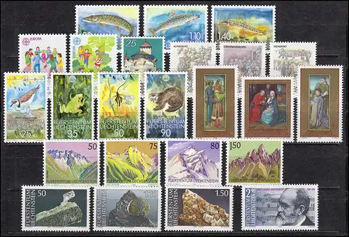 960-983 Liechtenstein année complète 1989, frais de port