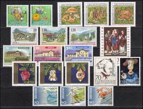 1145-1164 Liechtenstein Jahrgang 1997 komplett, postfrisch
