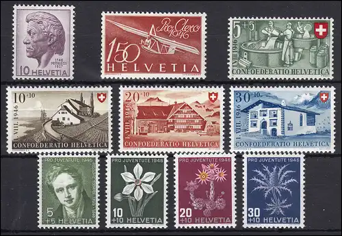 469-478 Schweiz-Jahrgang 1946 komplett, postfrisch