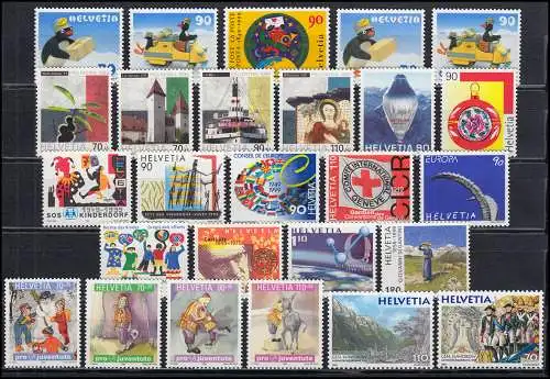 1672-1708 Suisse-Janvier 1999 complet, frais de port **