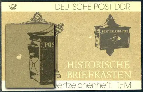 SMHD 22 Briefkästen 1985, DDF auf 4.DS Fleck links neben rechtem Briefkasten **