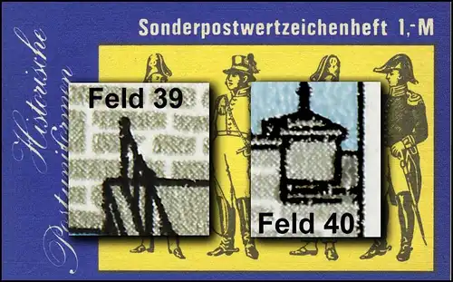 SMHD 25 II uniformes postaux avec PLF 2972, cases 39 et 40, **