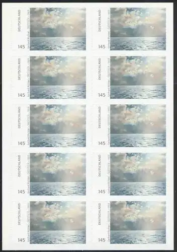 FB 32 Gerhard Richter, Folienblatt mit 10 x 3021, **