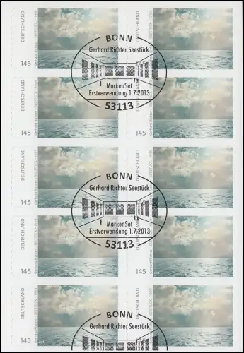 FB 32 Gerhard Richter, Folienblatt mit 10 x 3021, EV-O Bonn
