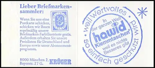 11b MH BuS 1980 - mit Zählbalken ** postfrisch