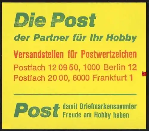 11b MH BuS 1980 - mit Zählbalken ** postfrisch