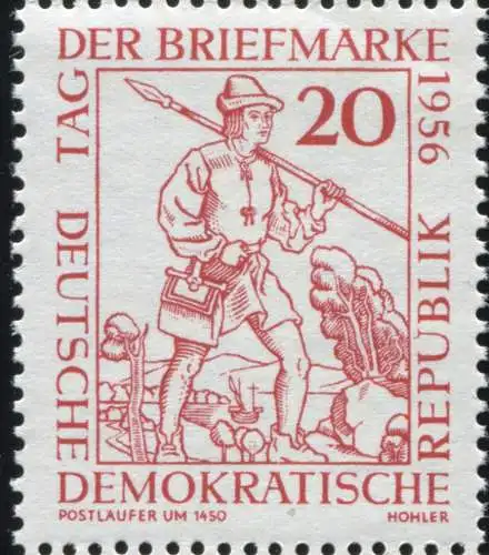 544IX T.d.B. 1956 mit PLF IX roter Strich am U in REPUBLIK, Feld 9, **