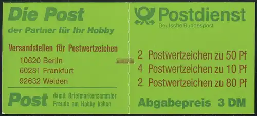 29a MH SWK 1993 mit beginnendem PLF I EU gebrochen, mit Zählbalken, postfrisch