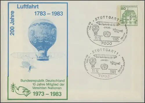 PU 113/69 Montgolfere Fairgährer Fäischäuleuno SSt Stuttgart DABC 11.12.83